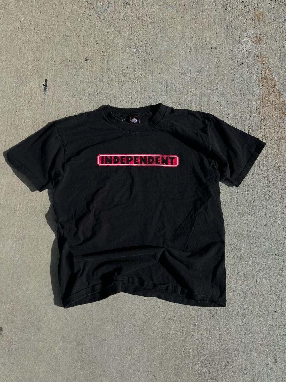 Vintage Independent Truck Co. Bar Logo T-Shirt, Black, Black, Y2K Era